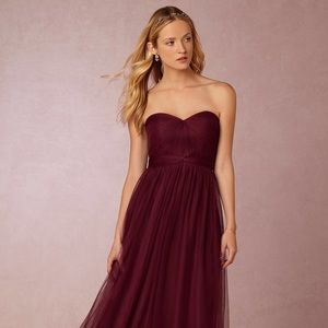 BHLDN Annabelle dress, black cherry color, size 12